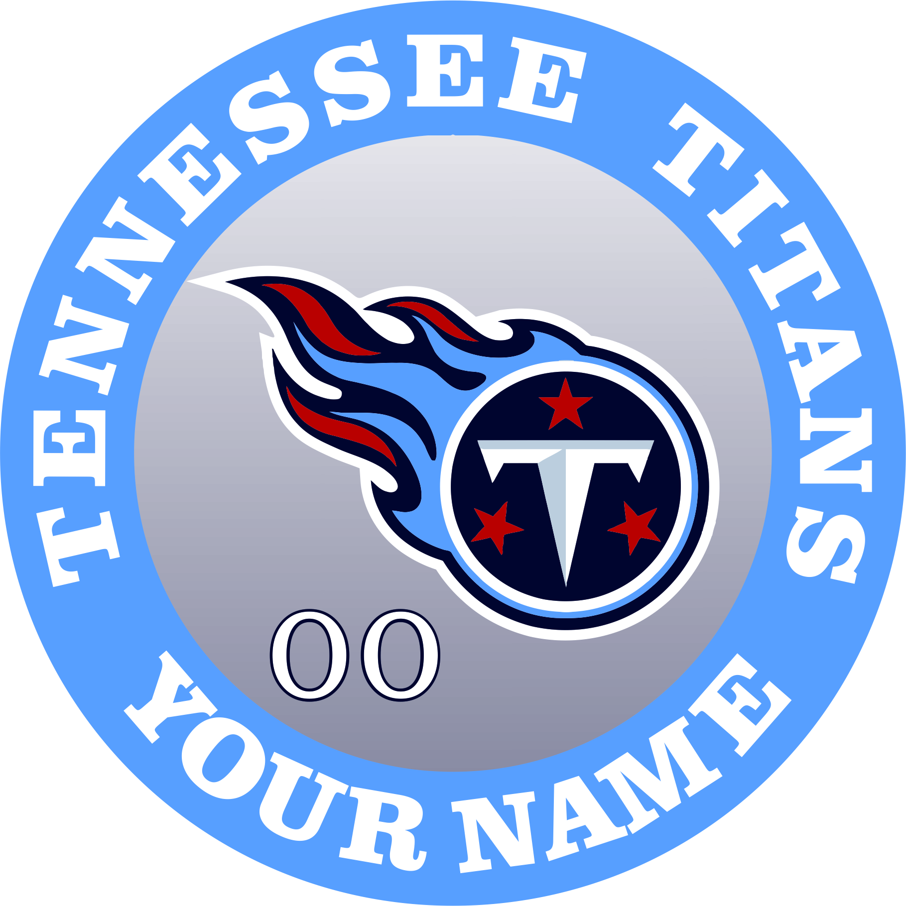 Tennessee Titans Customized Logo iron on paper